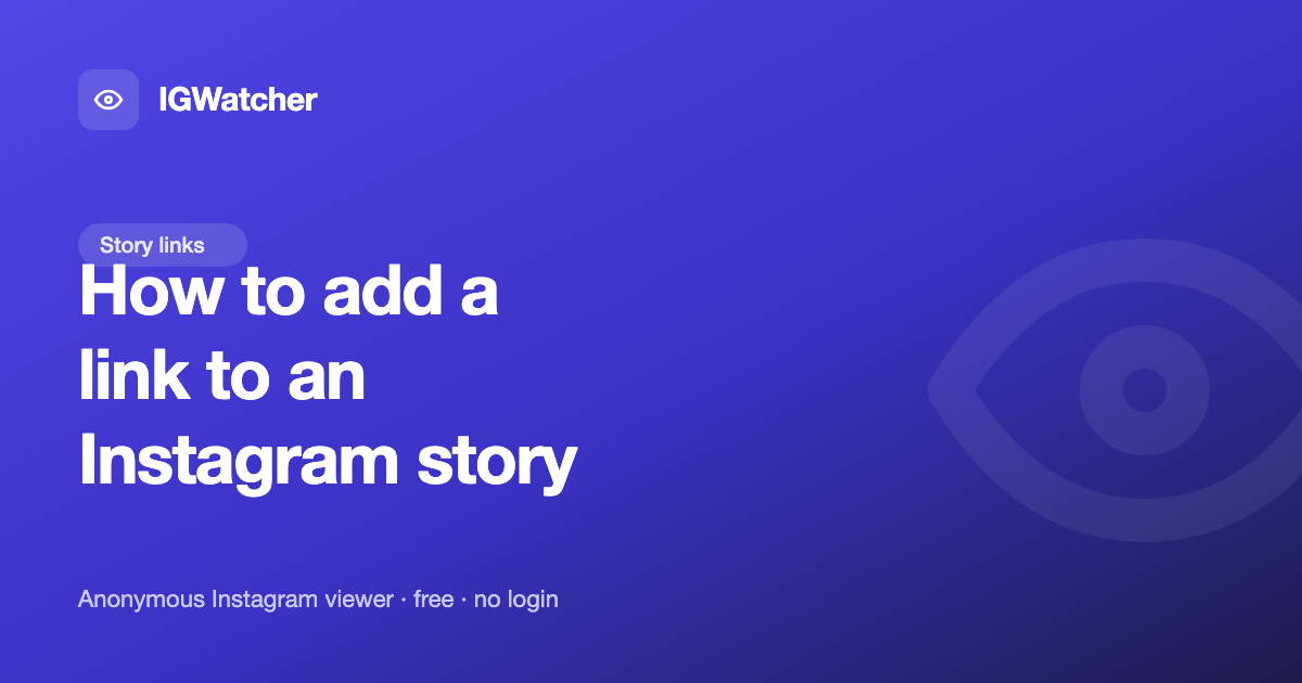 How to Add a Link to Instagram Story